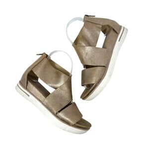 Eileen Fisher Sport Platform Sandal Rose Gold Metallic Size 7